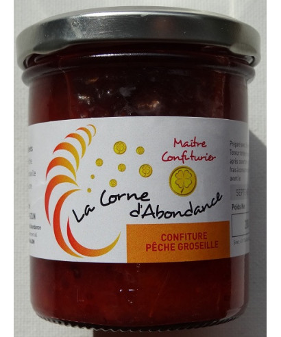 Confiture de pêche Groseilles 200g